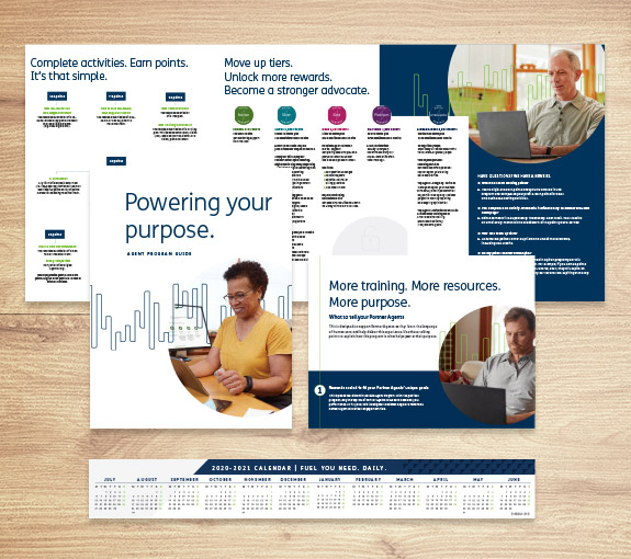 incentive communications kit on desktop